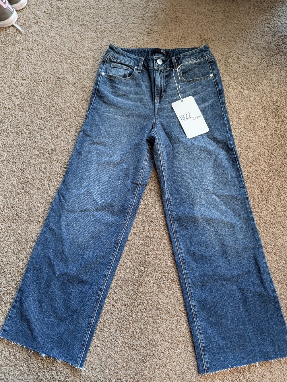 1822 Denim Women's High Rise Wide-Leg Jeans - Indigo Blue